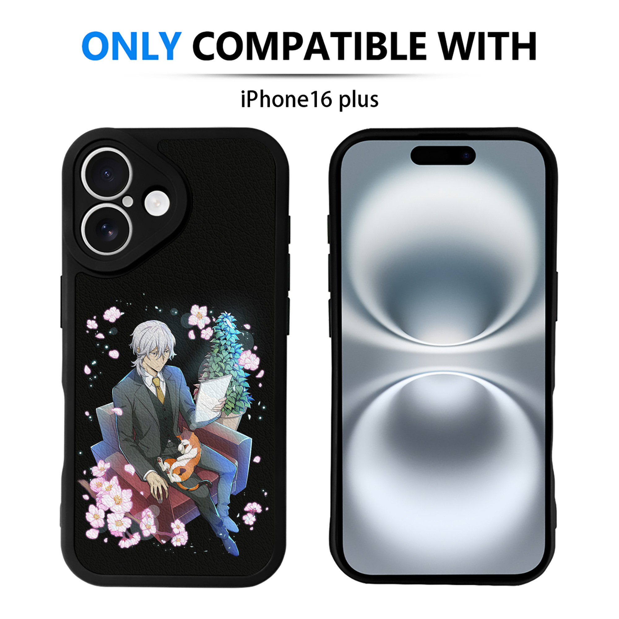 （画像用） 文豪ストレイドッグス Bungo Stray Dogs 【iPhone 16シリーズ対応】シリコンスマホケース（レザー調） 材質：シリコン